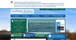 Desktop Screenshot of cambridgeteachersfcu.org